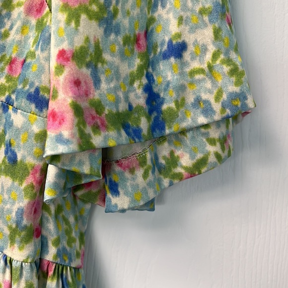 Notes du Nord silk top with flutter sleeves - Picture 5 of 8